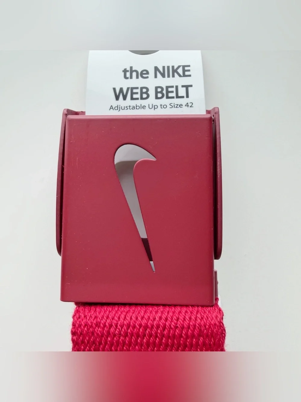 Nike Web Golf Belt Dark Red Belt Buckle Golfing